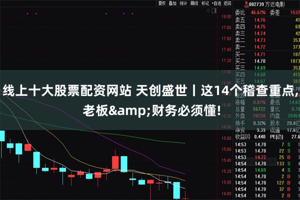 线上十大股票配资网站 天创盛世丨这14个稽查重点, 老板&财务必须懂!