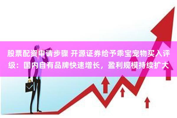股票配资申请步骤 开源证券给予乖宝宠物买入评级：国内自有品牌快速增长，盈利规模持续扩大