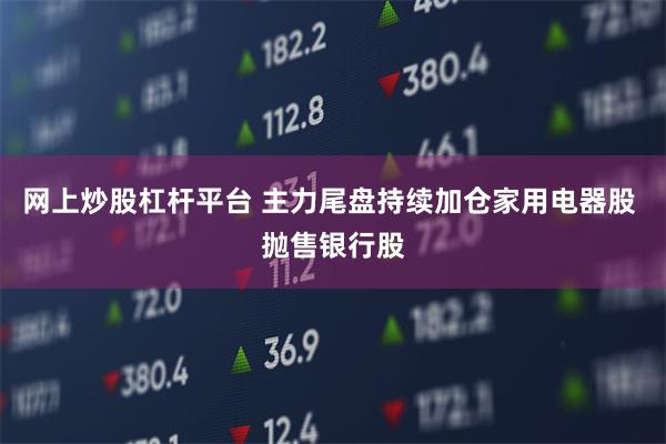 网上炒股杠杆平台 主力尾盘持续加仓家用电器股 抛售银行股